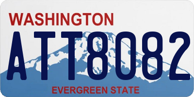 WA license plate ATT8082