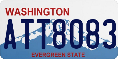 WA license plate ATT8083
