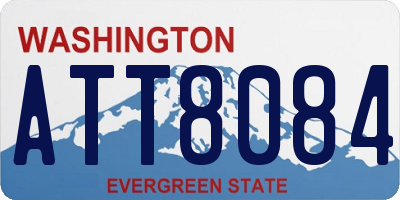 WA license plate ATT8084