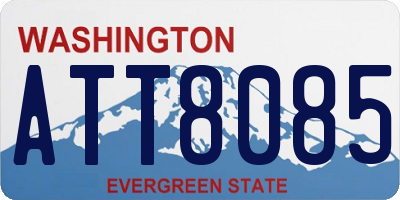 WA license plate ATT8085