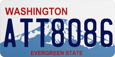 WA license plate ATT8086
