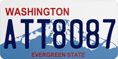WA license plate ATT8087