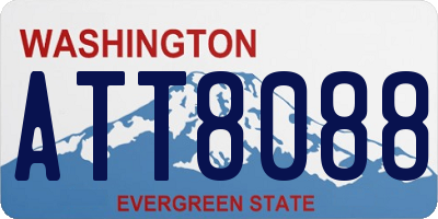 WA license plate ATT8088