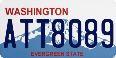 WA license plate ATT8089