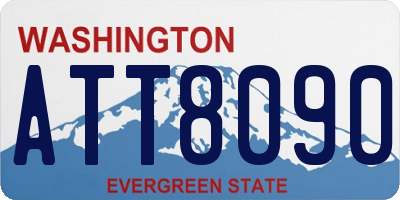 WA license plate ATT8090