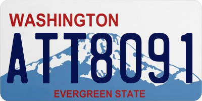 WA license plate ATT8091