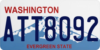 WA license plate ATT8092