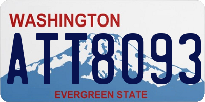 WA license plate ATT8093