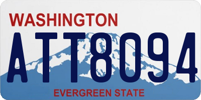 WA license plate ATT8094