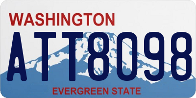 WA license plate ATT8098