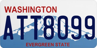 WA license plate ATT8099