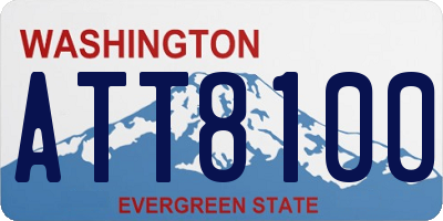 WA license plate ATT8100