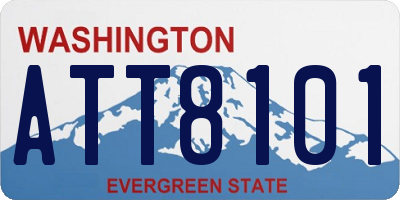 WA license plate ATT8101