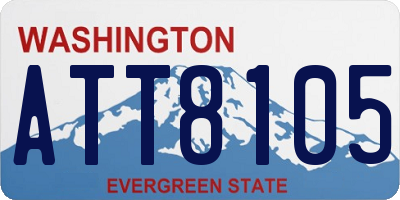 WA license plate ATT8105