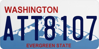 WA license plate ATT8107