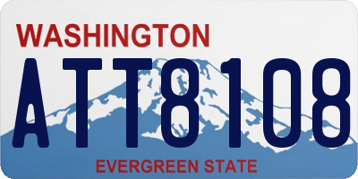 WA license plate ATT8108