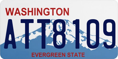 WA license plate ATT8109