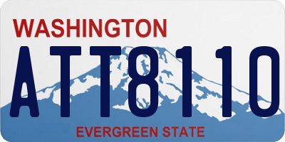 WA license plate ATT8110