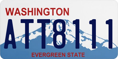 WA license plate ATT8111
