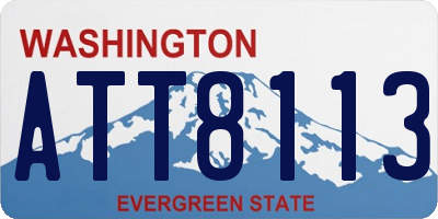 WA license plate ATT8113