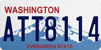 WA license plate ATT8114