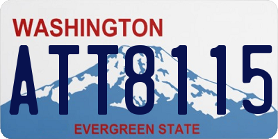 WA license plate ATT8115