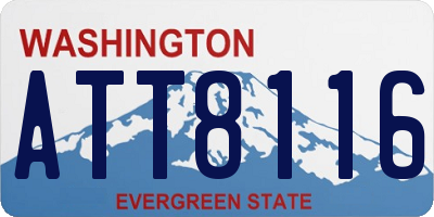WA license plate ATT8116