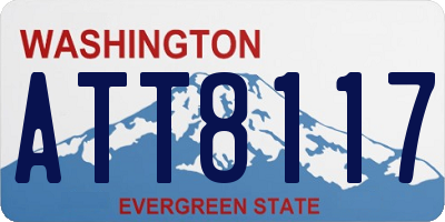 WA license plate ATT8117