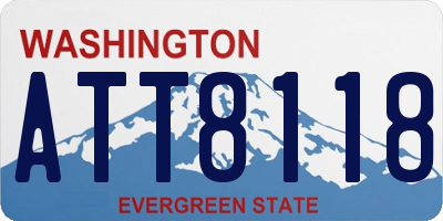 WA license plate ATT8118