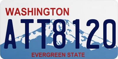 WA license plate ATT8120
