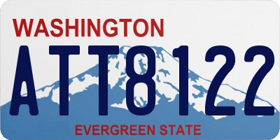 WA license plate ATT8122
