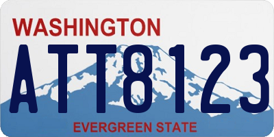 WA license plate ATT8123