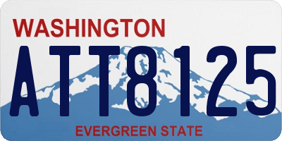 WA license plate ATT8125