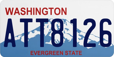 WA license plate ATT8126