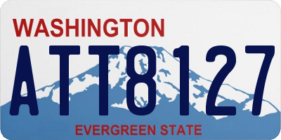 WA license plate ATT8127