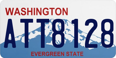WA license plate ATT8128