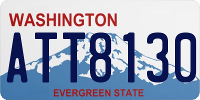 WA license plate ATT8130