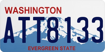 WA license plate ATT8133