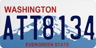 WA license plate ATT8134