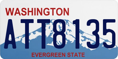 WA license plate ATT8135