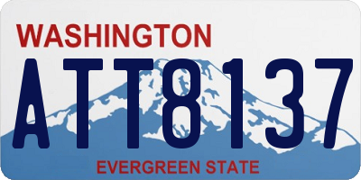 WA license plate ATT8137