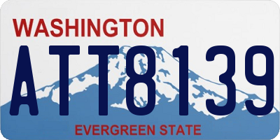 WA license plate ATT8139
