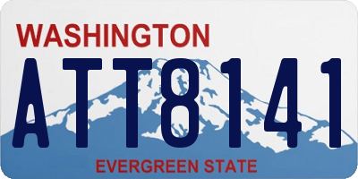 WA license plate ATT8141