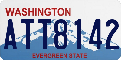 WA license plate ATT8142
