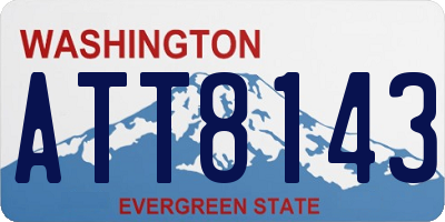 WA license plate ATT8143