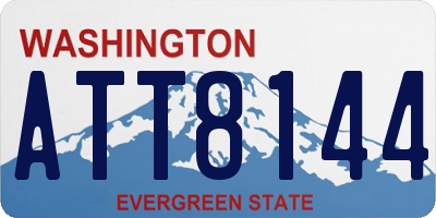 WA license plate ATT8144