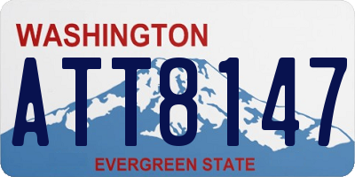 WA license plate ATT8147