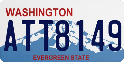 WA license plate ATT8149