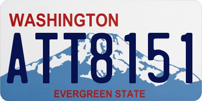 WA license plate ATT8151