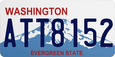 WA license plate ATT8152